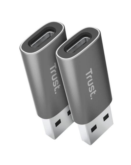 Adaptador USB 3.2 GEN2 Trust Calyx / USB Tipo-C Hembra - USB Macho