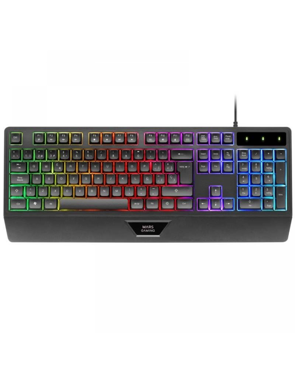 Teclado Gaming SemiMecánico Mars Gaming MK124/ Negro