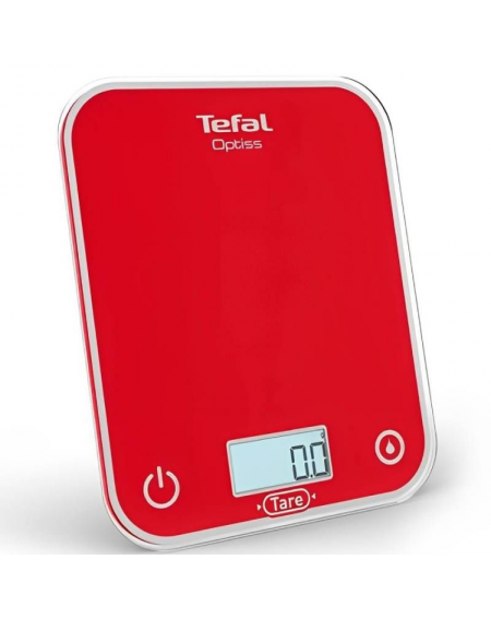 Báscula de Cocina Electrónica Tefal Optiss/ hasta 5kg/ Roja