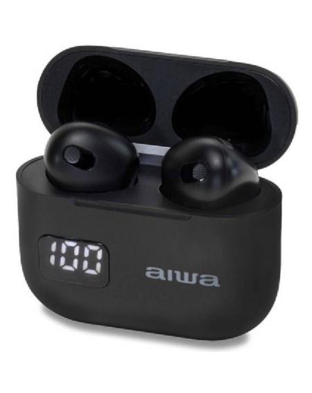 Auriculares Bluetooth Aiwa EBTW-100BK con estuche de carga/ Autonomía 3h/ Negros