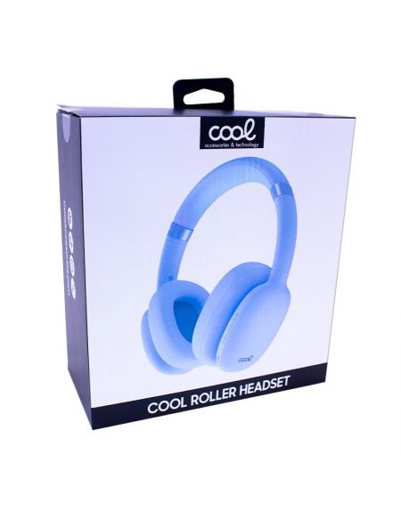 Auriculares Stereo Bluetooth Cascos COOL Roller Celeste