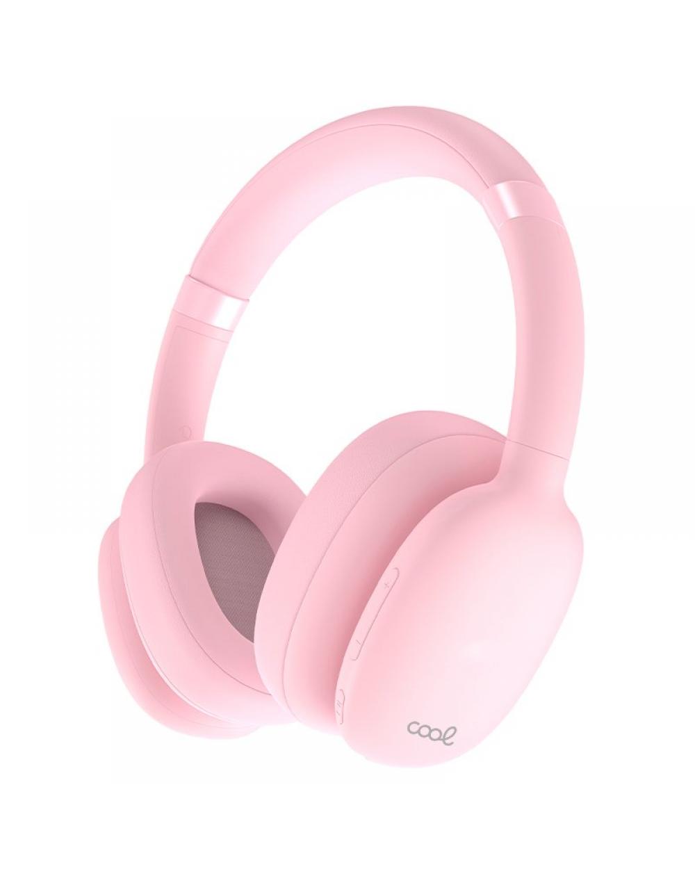 Auriculares Stereo Bluetooth Cascos COOL Roller Rosa