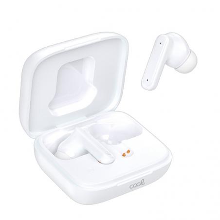 Auriculares Stereo Bluetooth Earbuds Lcd COOL Ambient Blanco