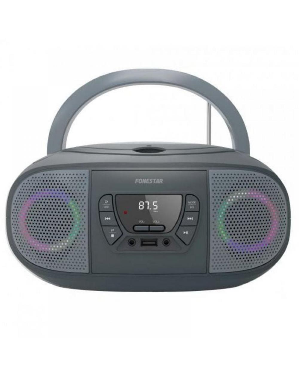 Radio CD Fonestar BOOM-GO-G/ 13W/ Gris