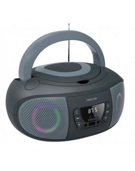 Radio CD Fonestar BOOM-GO-G/ 13W/ Gris