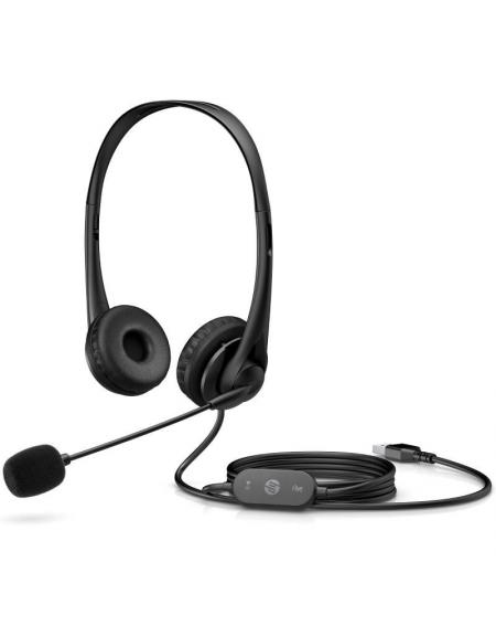 Auriculares HP G2/ con Micrófono/ USB/ Negros