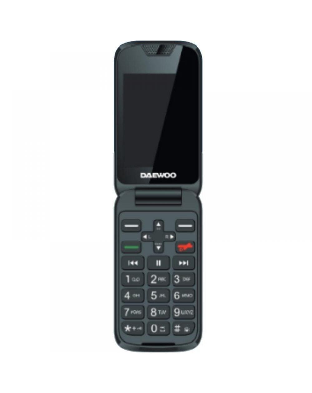 Teléfono Móvil Daewoo DW8002BK para Personas Mayores/ Negro