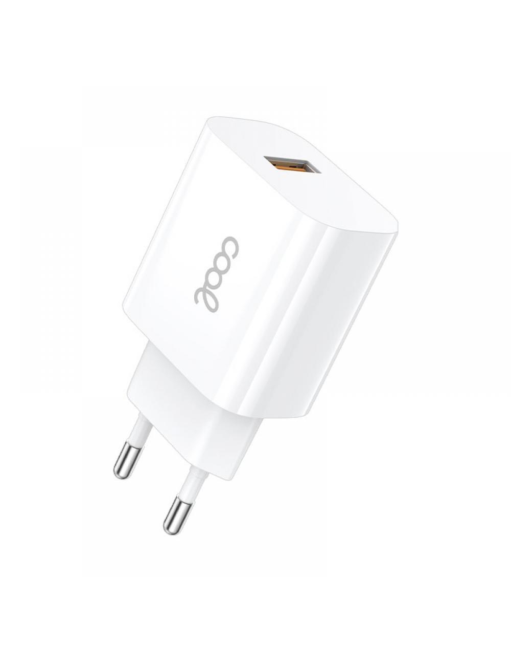 Cargador Red Adaptador 1x USB Universal COOL (2.4 Amp) Blanco