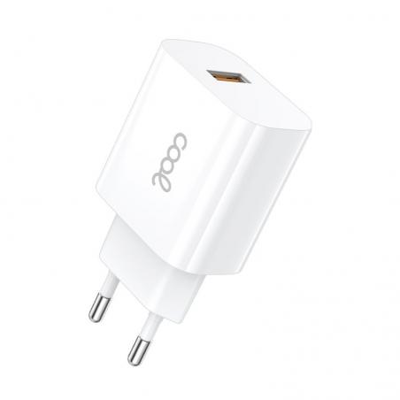 Cargador Red Adaptador 1x USB Universal COOL (2.4 Amp) Blanco