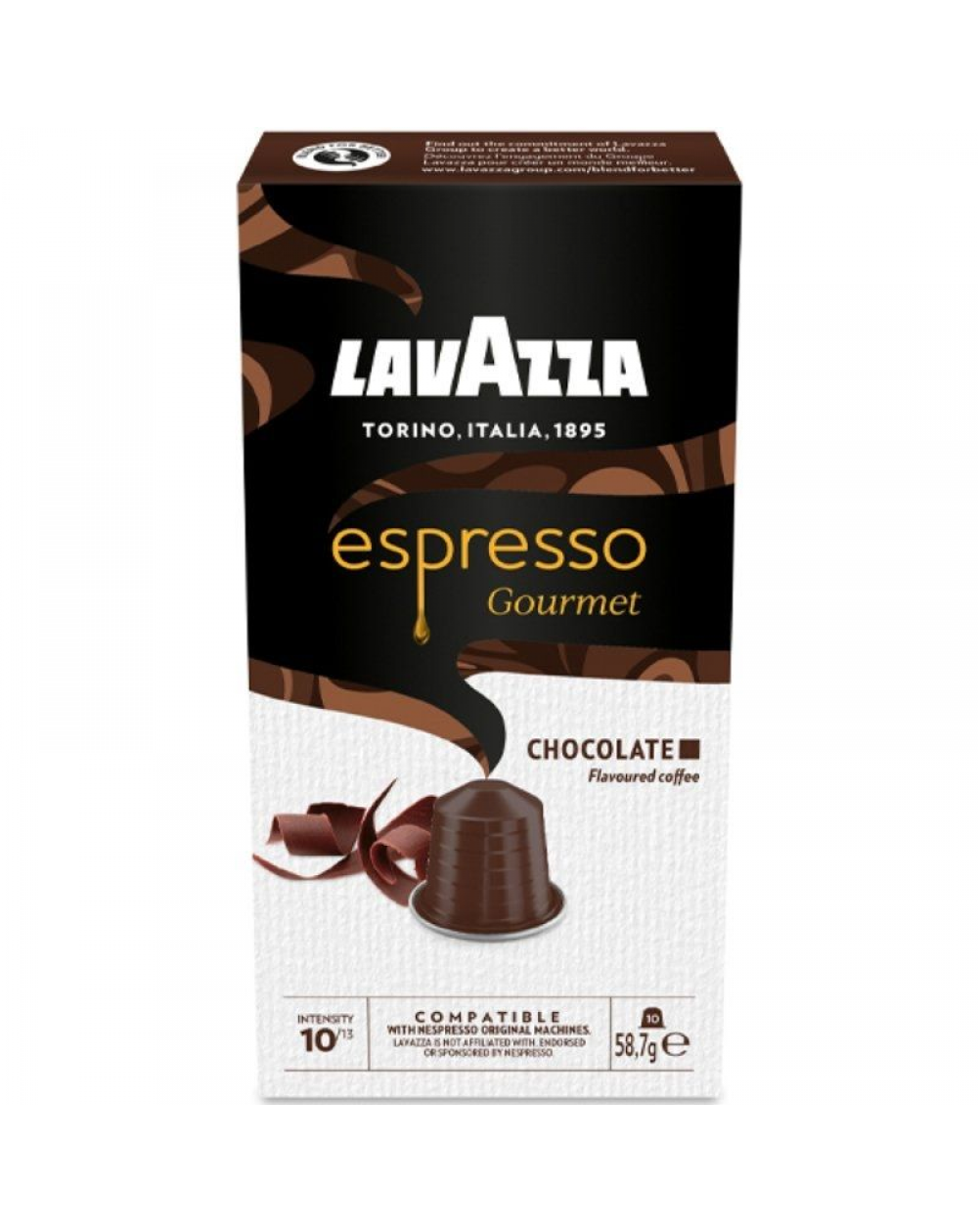 Cápsula Lavazza Espresso Gourmet Chocolate para cafeteras Nespresso/ Caja de 10