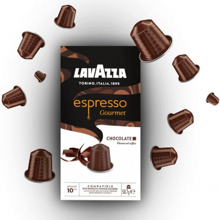 Cápsula Lavazza Espresso Gourmet Chocolate para cafeteras Nespresso/ Caja de 10