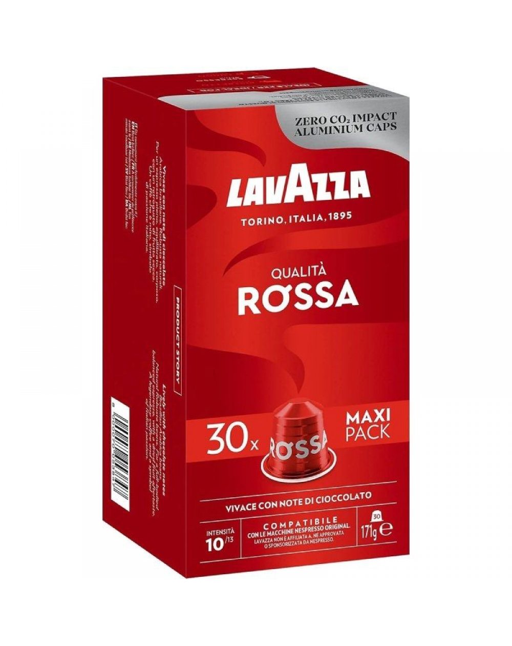 Cápsula Lavazza Qualitá Rossa para cafeteras Nespresso/ Caja de 30