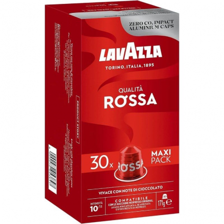 Cápsula Lavazza Qualitá Rossa para cafeteras Nespresso/ Caja de 30