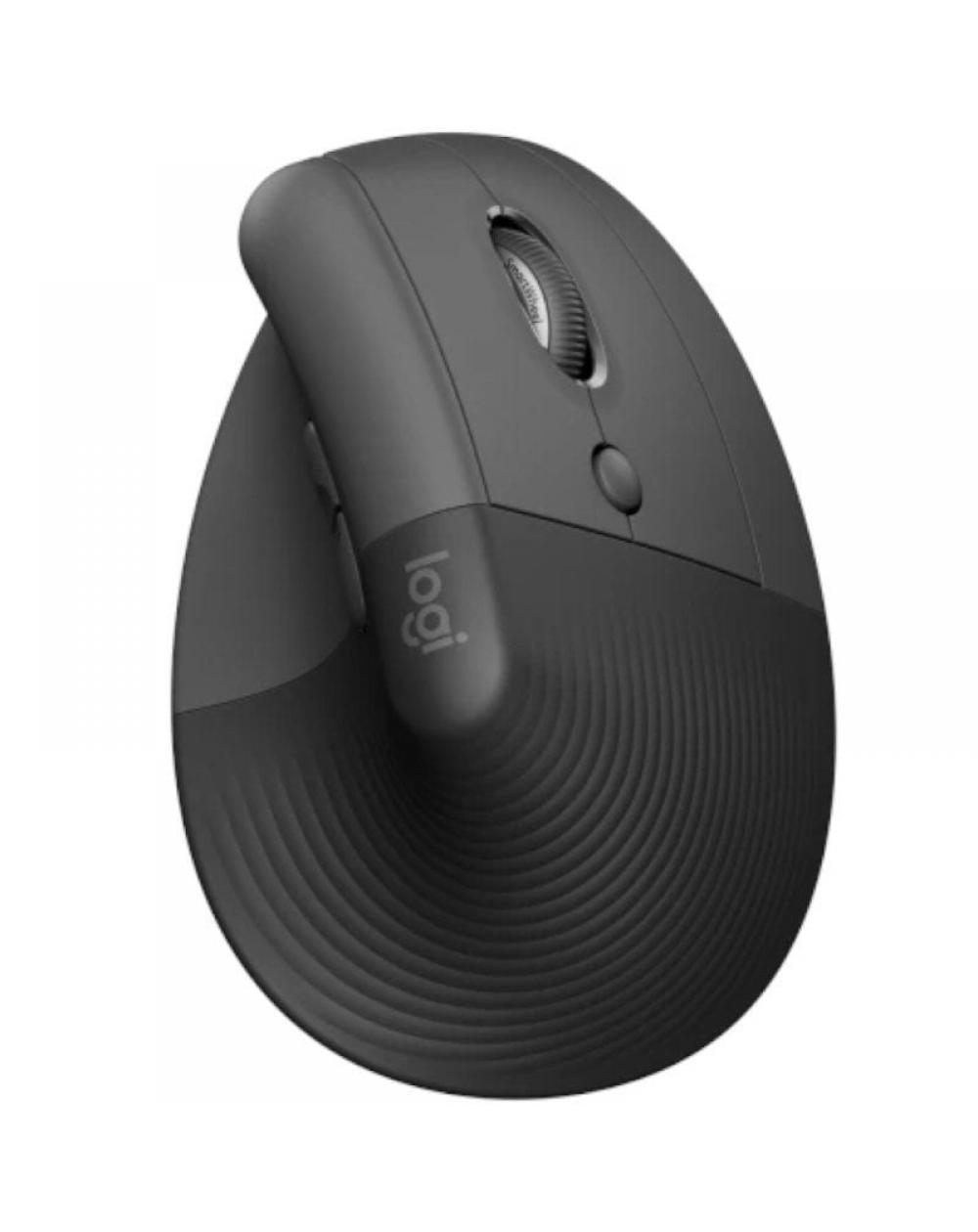 Ratón Ergonómico Inalámbrico por Bluetooth/ 2.4GHz Logitech Lift Vertical Ergonomic Mouse Business/ Hasta 4000 DPI/ Grafito