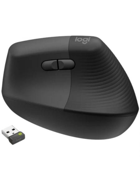 Ratón Ergonómico Inalámbrico por Bluetooth/ 2.4GHz Logitech Lift Vertical Ergonomic Mouse Business/ Hasta 4000 DPI/ Grafito