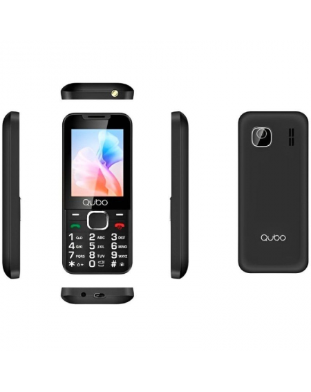 Teléfono Móvil Qubo X-240BK para Personas Mayores/ Negro