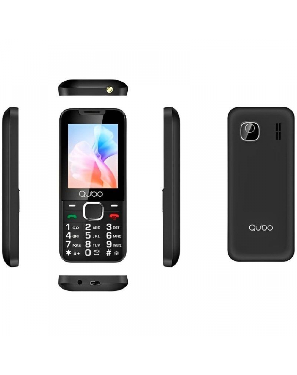 Teléfono Móvil Qubo X-240BK para Personas Mayores/ Negro