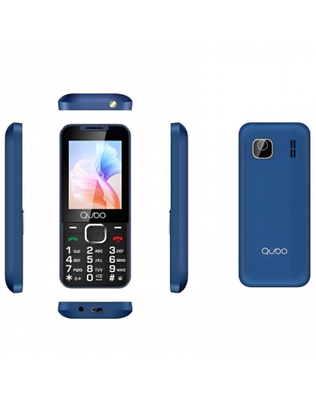 Teléfono Móvil Qubo X-240BL para Personas Mayores/ Azul