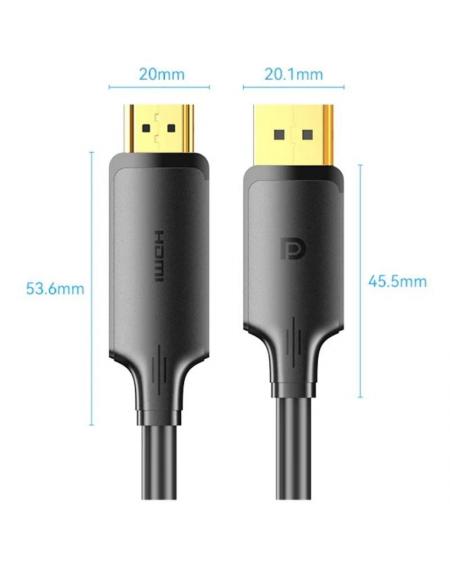 Cable Conversor Vention HFOBF/ DisplayPort Macho - HDMI Macho/ 1m/ Negro