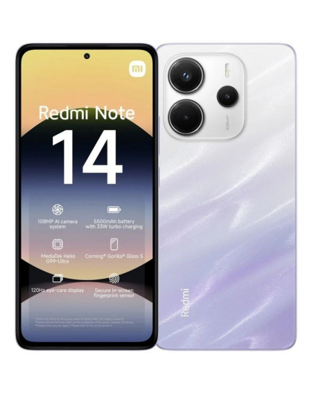 Smartphone Xiaomi Redmi Note 14 6GB/ 128GB/ 6.67'/ Purpura