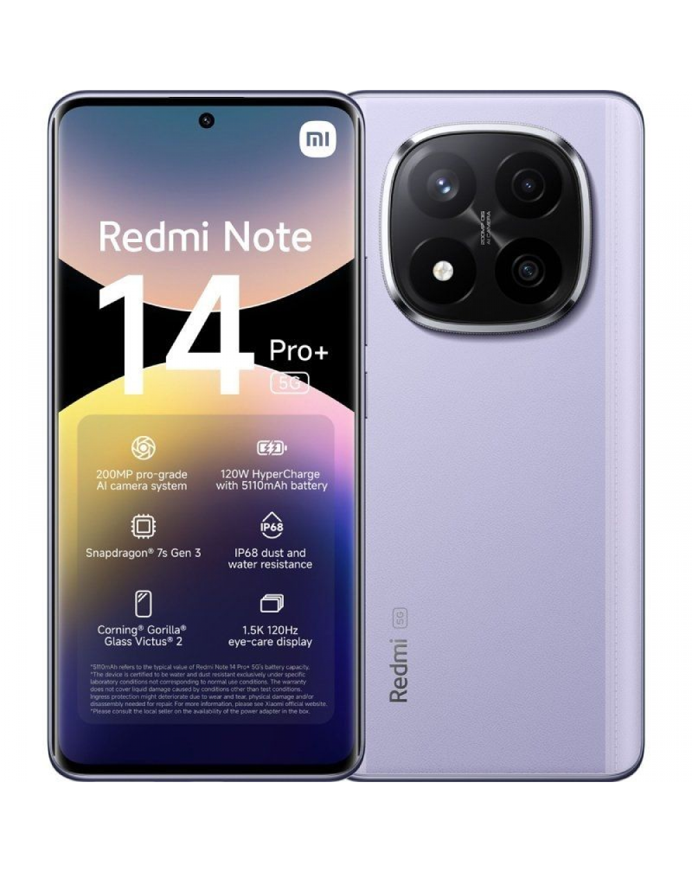 Smartphone Xiaomi Redmi Note 14 Pro+ 12GB/ 512GB/ 6.67'/ 5G/ Púrpura