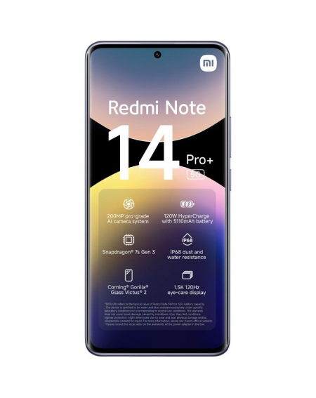 Smartphone Xiaomi Redmi Note 14 Pro+ 12GB/ 512GB/ 6.67'/ 5G/ Púrpura