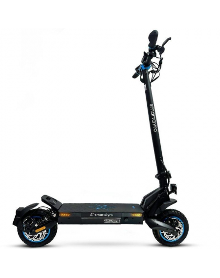 Patinete Eléctrico SmartGyro CrossOver Dual Max 2 Certificado/ Motor 1000W/ Ruedas 10'/ 25km/h/ Autonomía 60km/ Negro