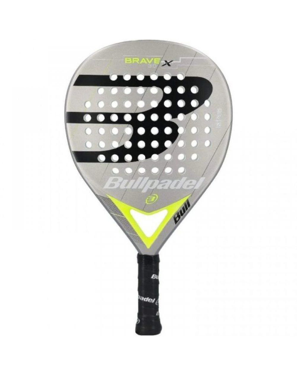 Pala de Pádel Bullpadel Brave 3.0 2021/ Gris y Amarilla