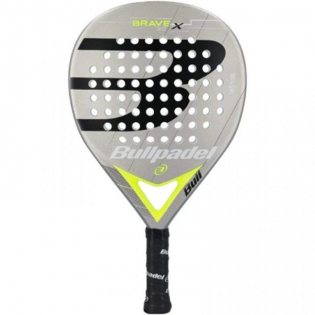 Pala de Pádel Bullpadel Brave 3.0 2021/ Gris y Amarilla