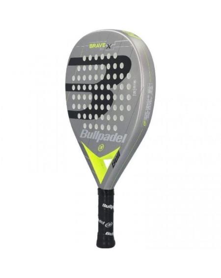 Pala de Pádel Bullpadel Brave 3.0 2021/ Gris y Amarilla