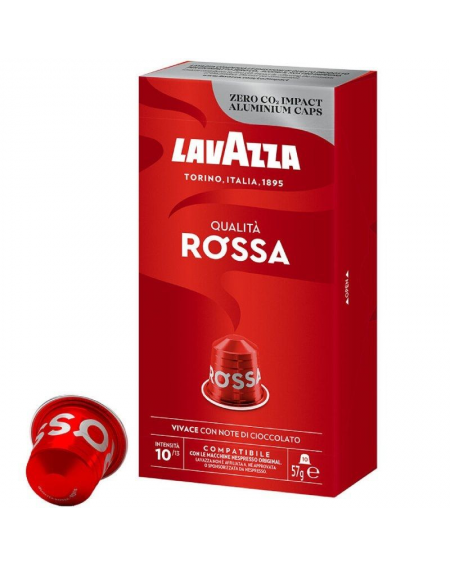 Cápsula Lavazza Qualitá Rossa para cafeteras Nespresso/ Caja de 10