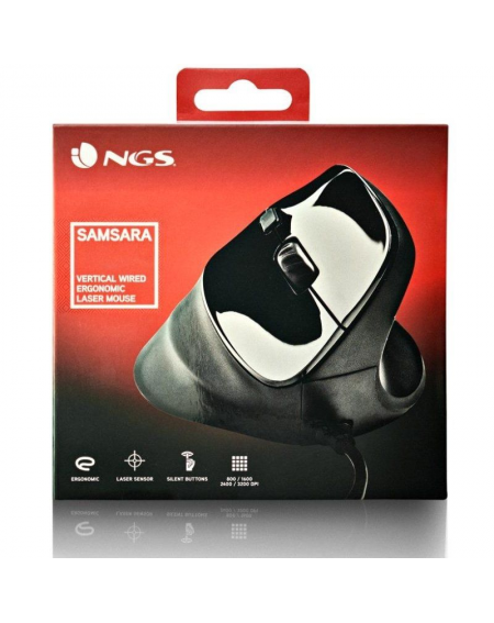 Ratón Ergonómico NGS Samsara/ Hasta 3200 DPI