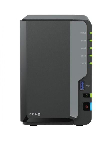 NAS Synology Diskstation DS224+/ 2 Bahías 3.5'- 2.5'/ 6GB DDR4/ Formato Torre