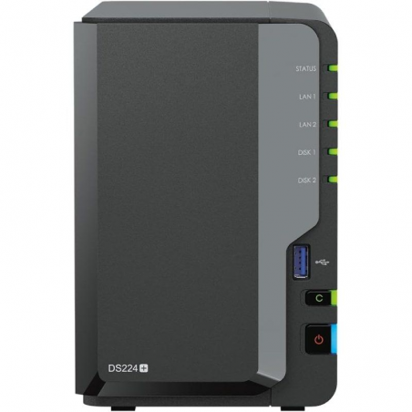 NAS Synology Diskstation DS224+/ 2 Bahías 3.5'- 2.5'/ 6GB DDR4/ Formato Torre