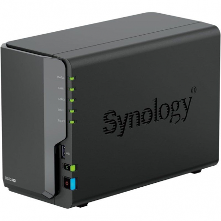 NAS Synology Diskstation DS224+/ 2 Bahías 3.5'- 2.5'/ 6GB DDR4/ Formato Torre