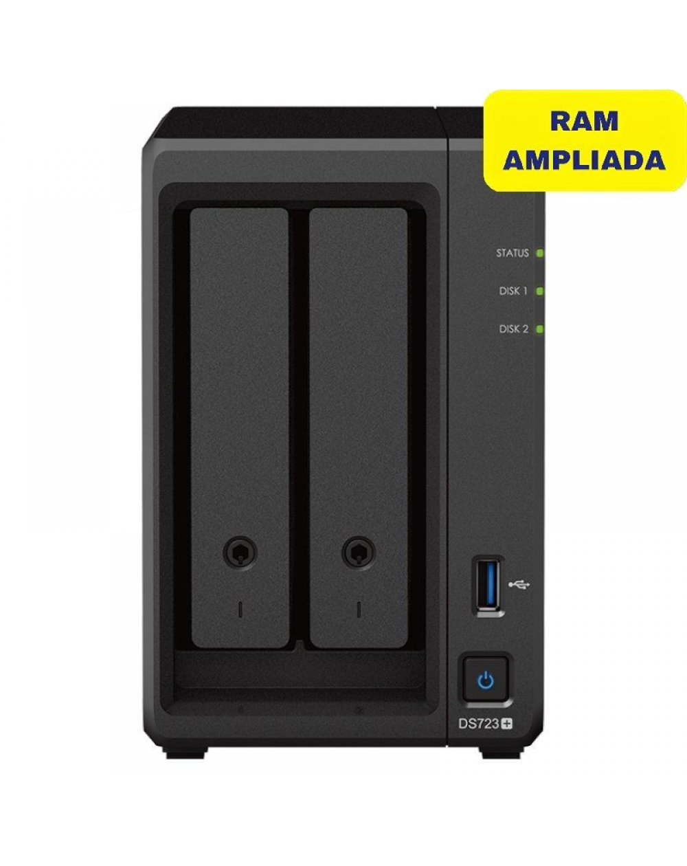 NAS Synology Diskstation DS723+/ 2 Bahías 3.5'- 2.5'/ 16GB DDR4/ Formato Torre