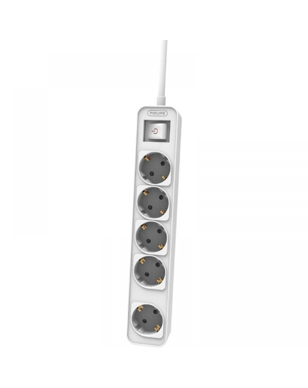 Regleta con Interruptor Philips CHP2154W/12/ 5 Tomas de corriente/ Cable 1.5m/ Blanco