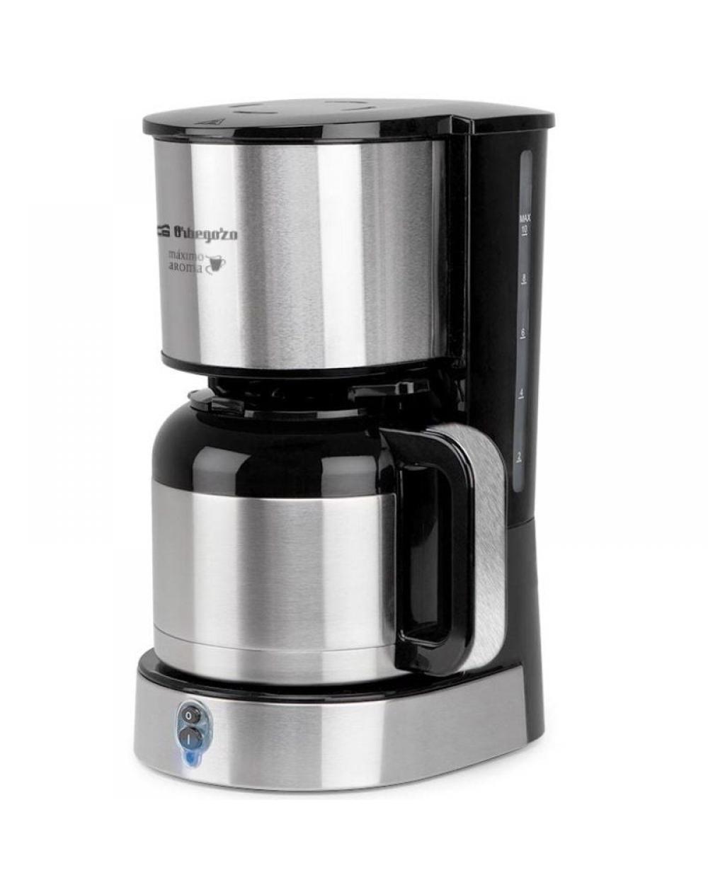 Cafetera de Goteo Orbegozo CG 5020/ 12 Tazas/ Plata