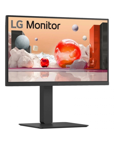 Monitor Profesional LG 24BA750-B 23.8'/ Full HD/ Multimedia/ Regulable en altura/ Negro